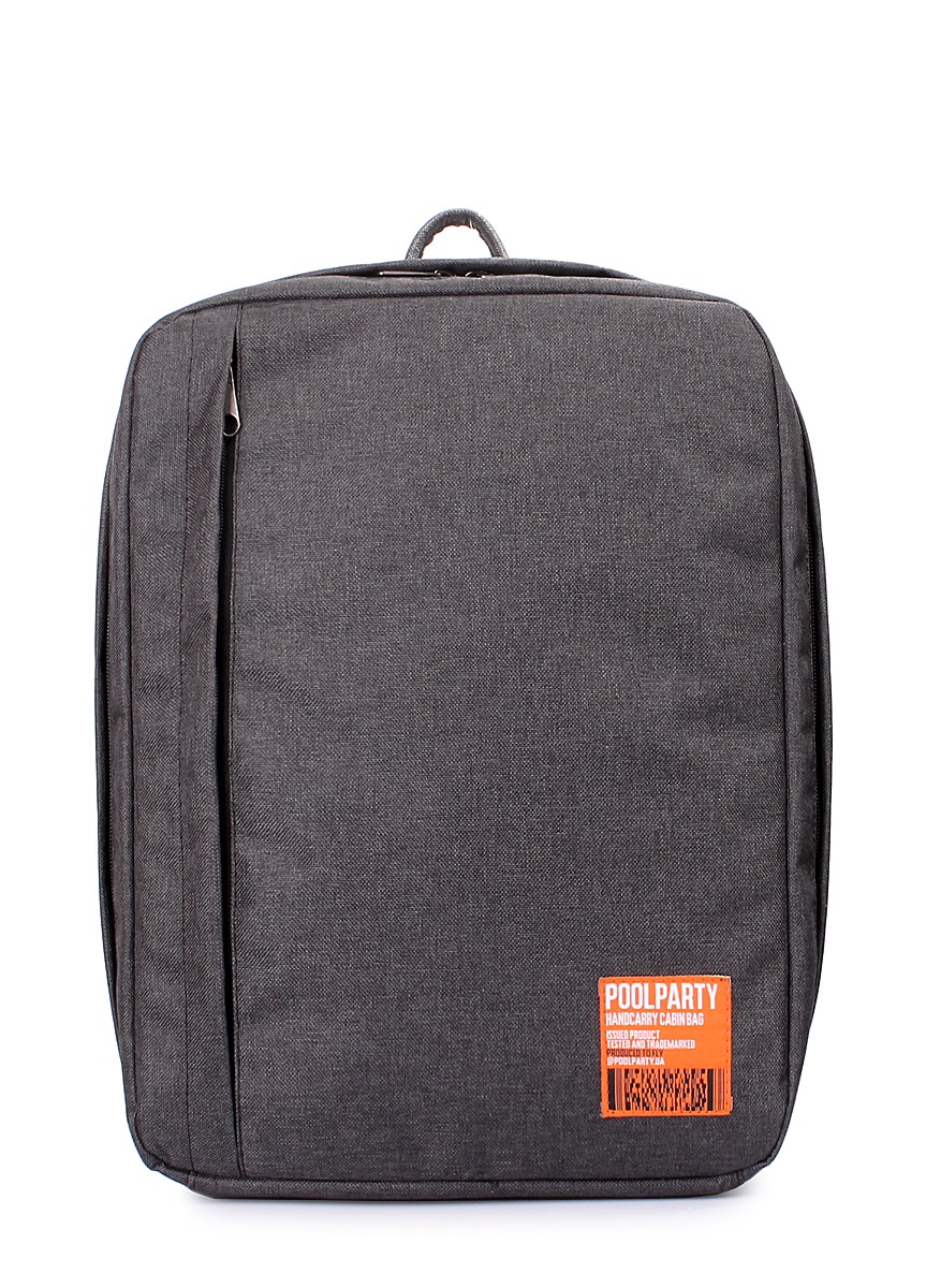 The backpack for carry-on luggage POOLPARTY Airport airport-graphite 40 x 30 x 20 cm Wizz Air grey