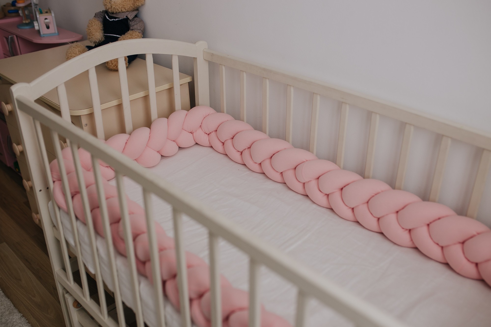 Soft Knot Pillow Decorative Baby Bedding Sheets Braided Crib Bumper Kn -  Rabbit Paradise