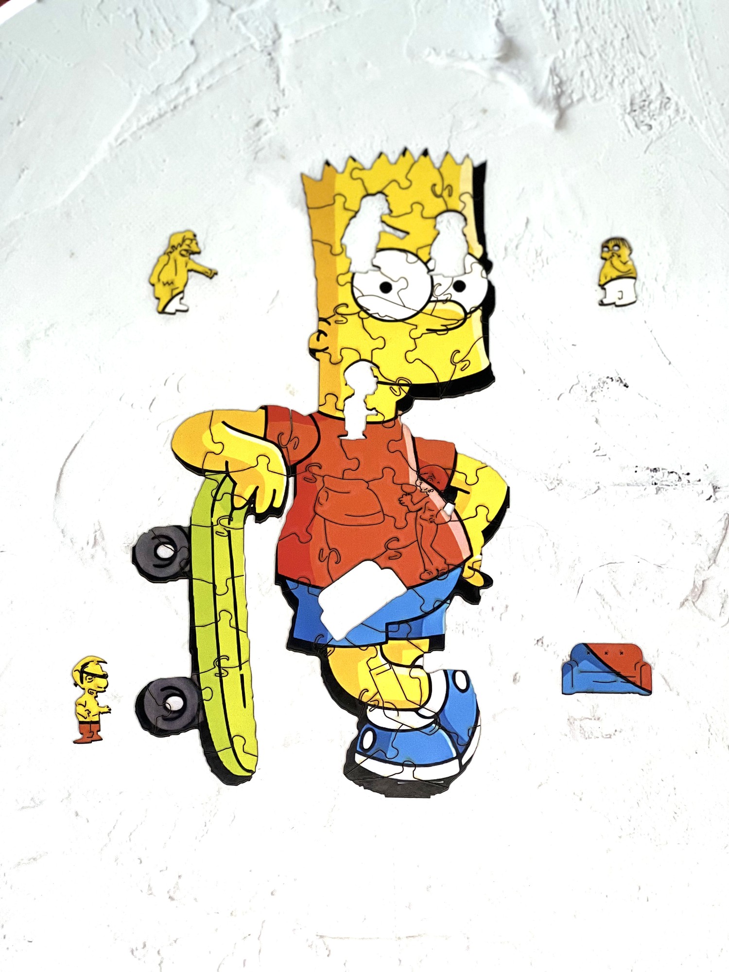 Wooden jigsaw puzzle bart a4 size 55 pieces 36673 from Max Woody with