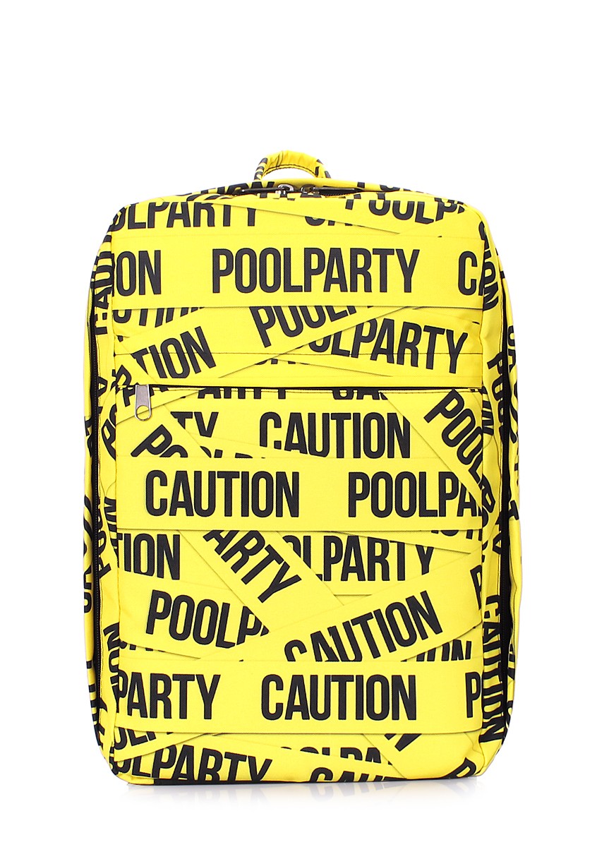 The backpack for carry-on luggage POOLPARTY Hub hub-tape 40 x 25 x 20 cm Ryanair / Wizz Air yellow