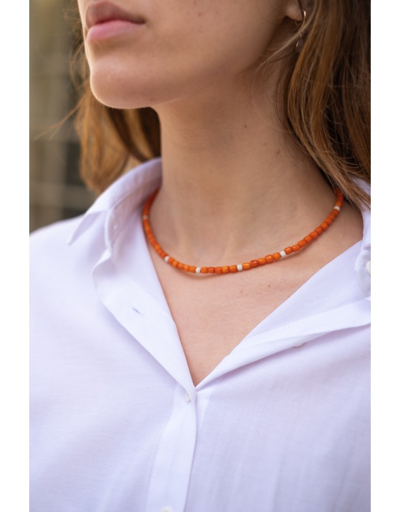 Coral necklace Silver 925