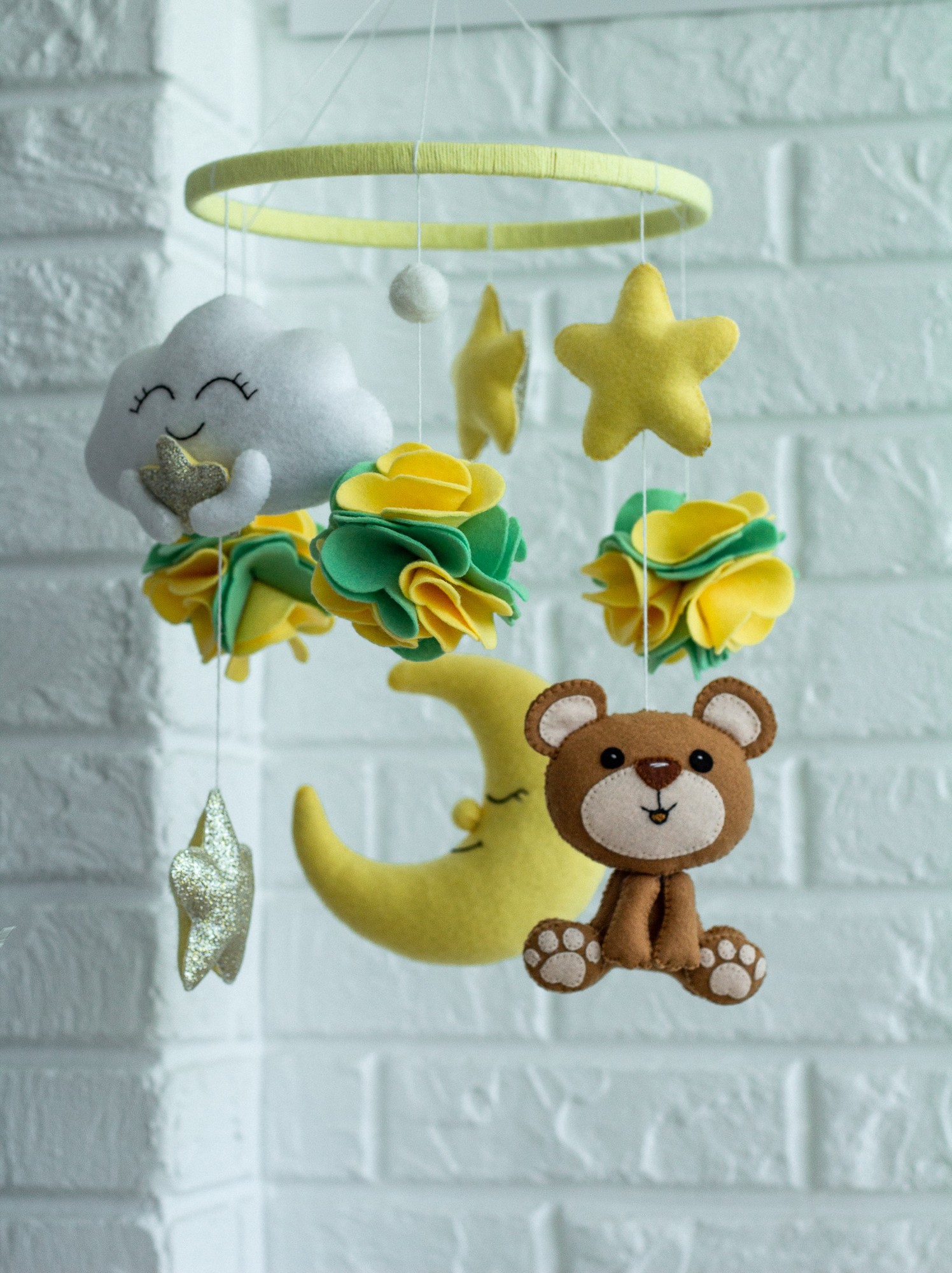 Musical baby mobile with bracket, Bear Baby mobile