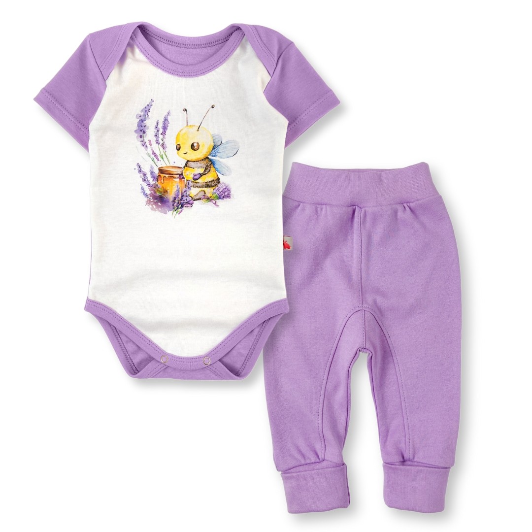 Children's set bodysuit and pants with bee print Tunes