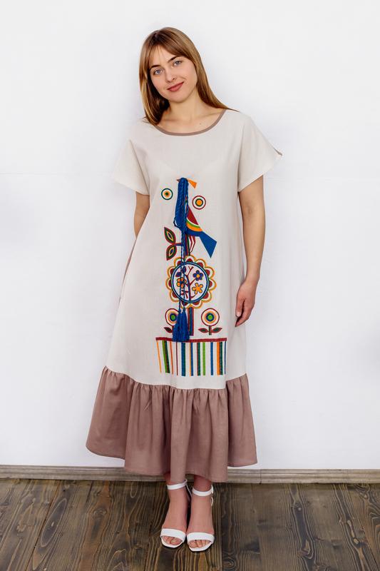Summer linen dress Ptakha