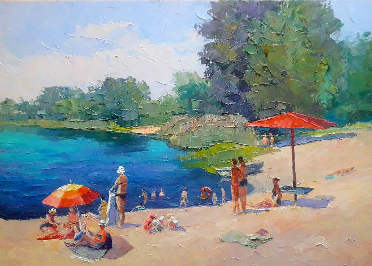 Oil painting Hot day Serdyuk Boris Petrovich nSerb802