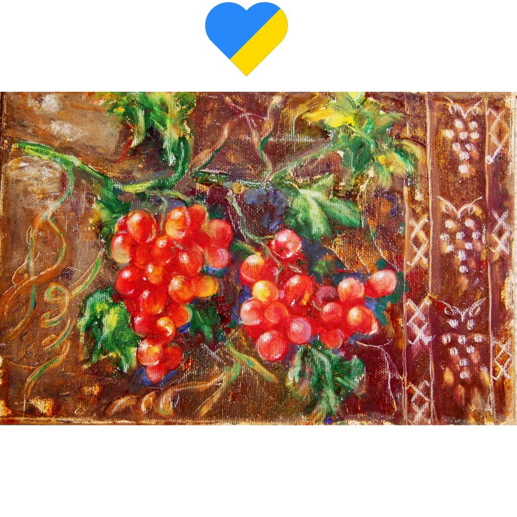 Grapes Ukrainian ornament