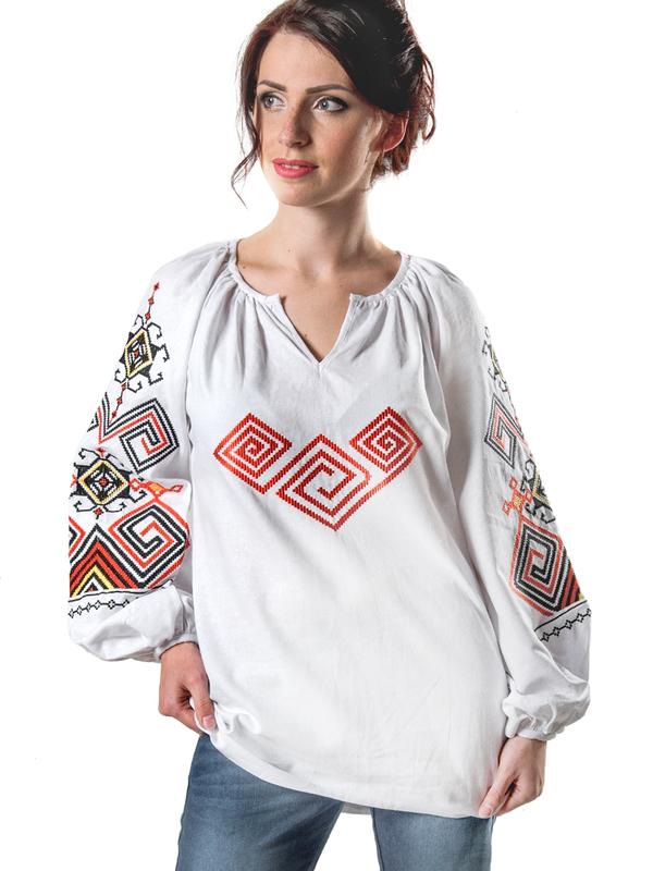 Embroidered shirt «infinity» (white)