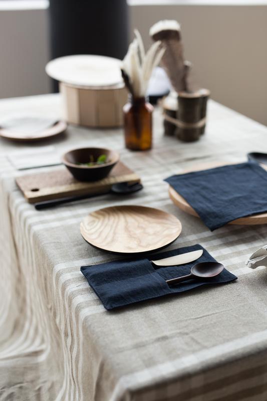 Linen cutlery holders 382 from GNIZDO with donate to u24