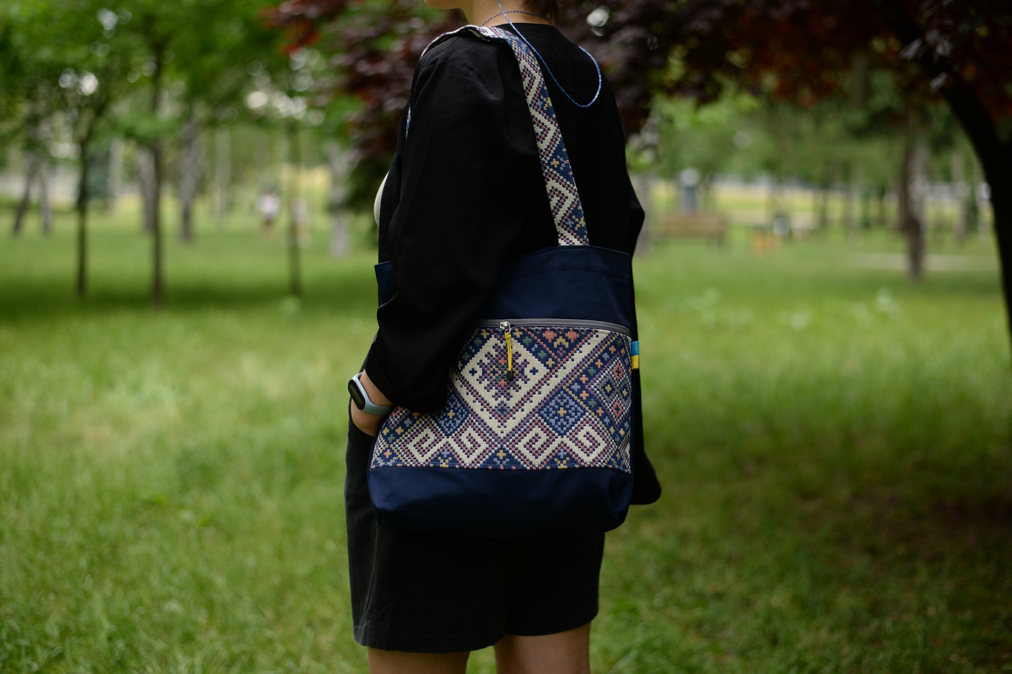 Women's shopper bag made of natural textile "Vazhnytsia A"