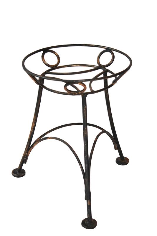 Wrought stand for flowers or for one plant