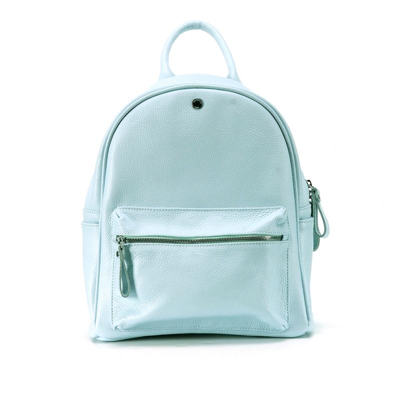 Leather backpack / sky blue - 4807 from Ozerianko Bags with donate to u24