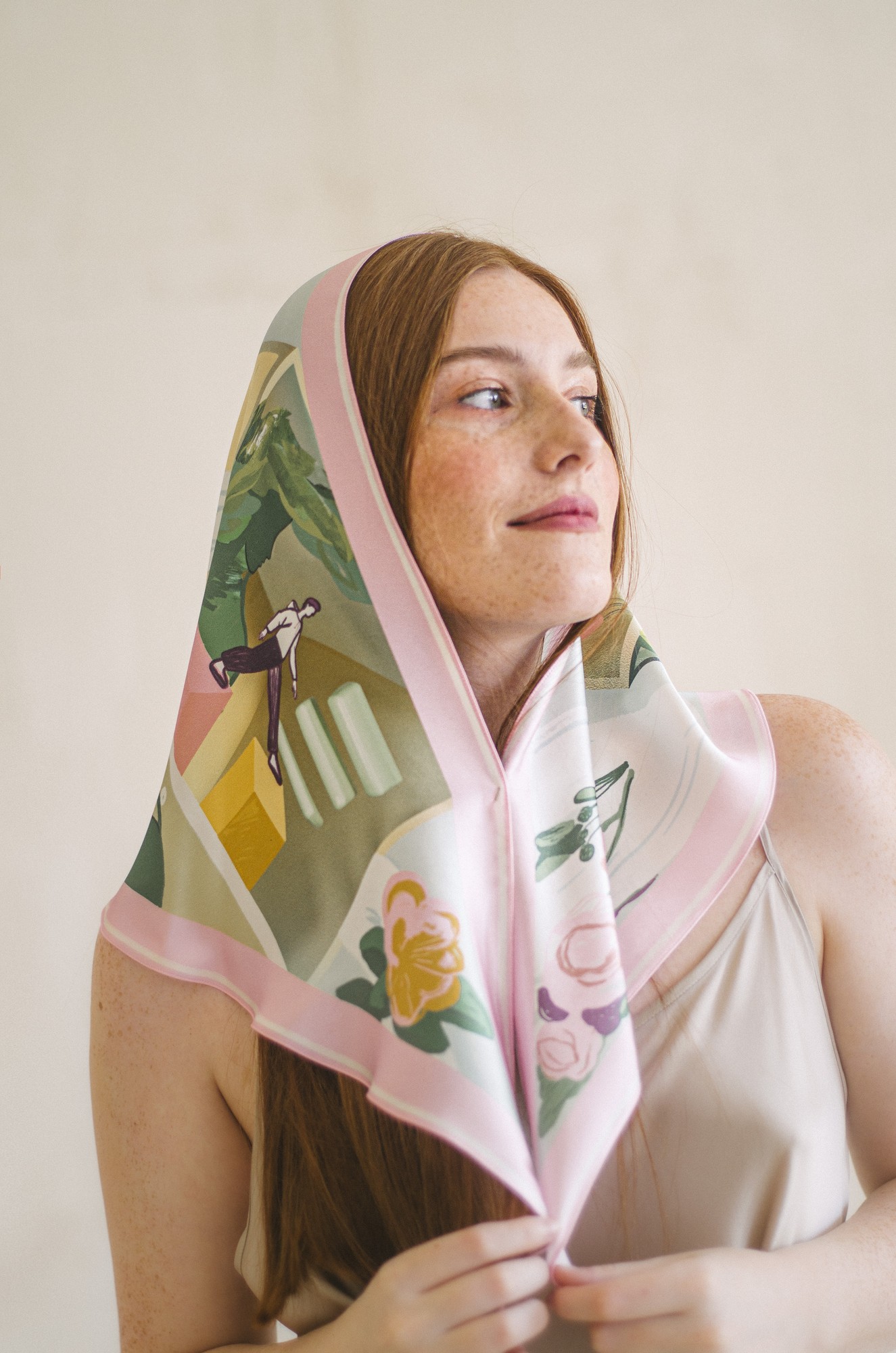 Silk shawl 'Navka' PERSONÁ x Alina Pash – UKRAINIAN SHOWROOM