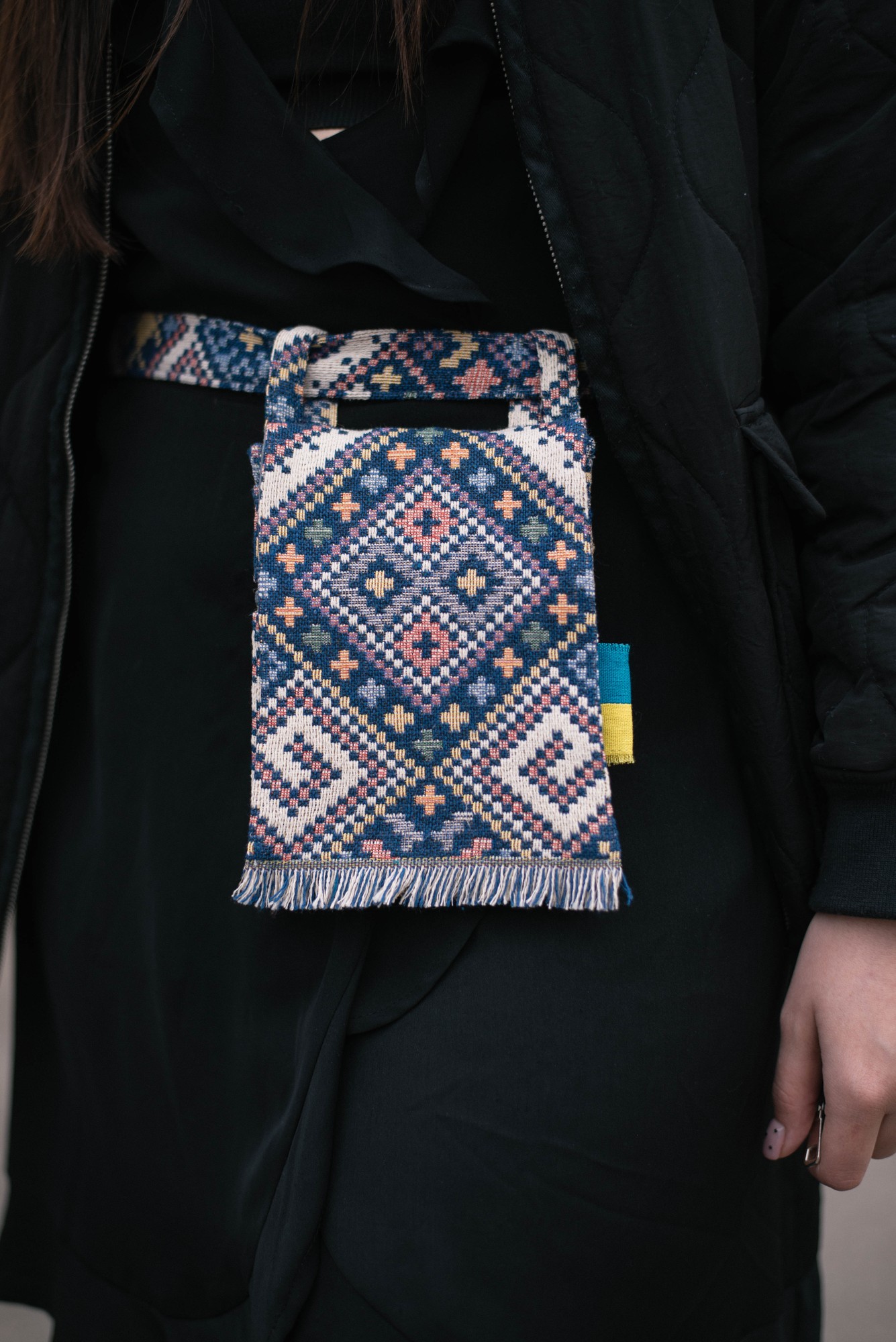 Women's bag-wallet "Haman tapestry A" in ethno style.