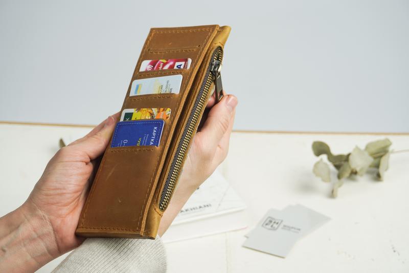 Leather cash envelope wallet 5116 from Shuflia with donate to u24