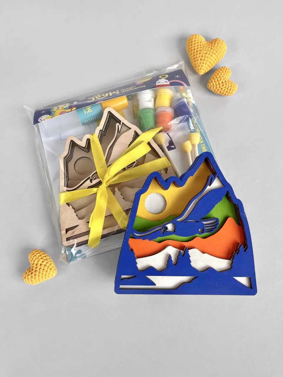 Joyki 3d wooden coloring book creativity kit «Eagle»
