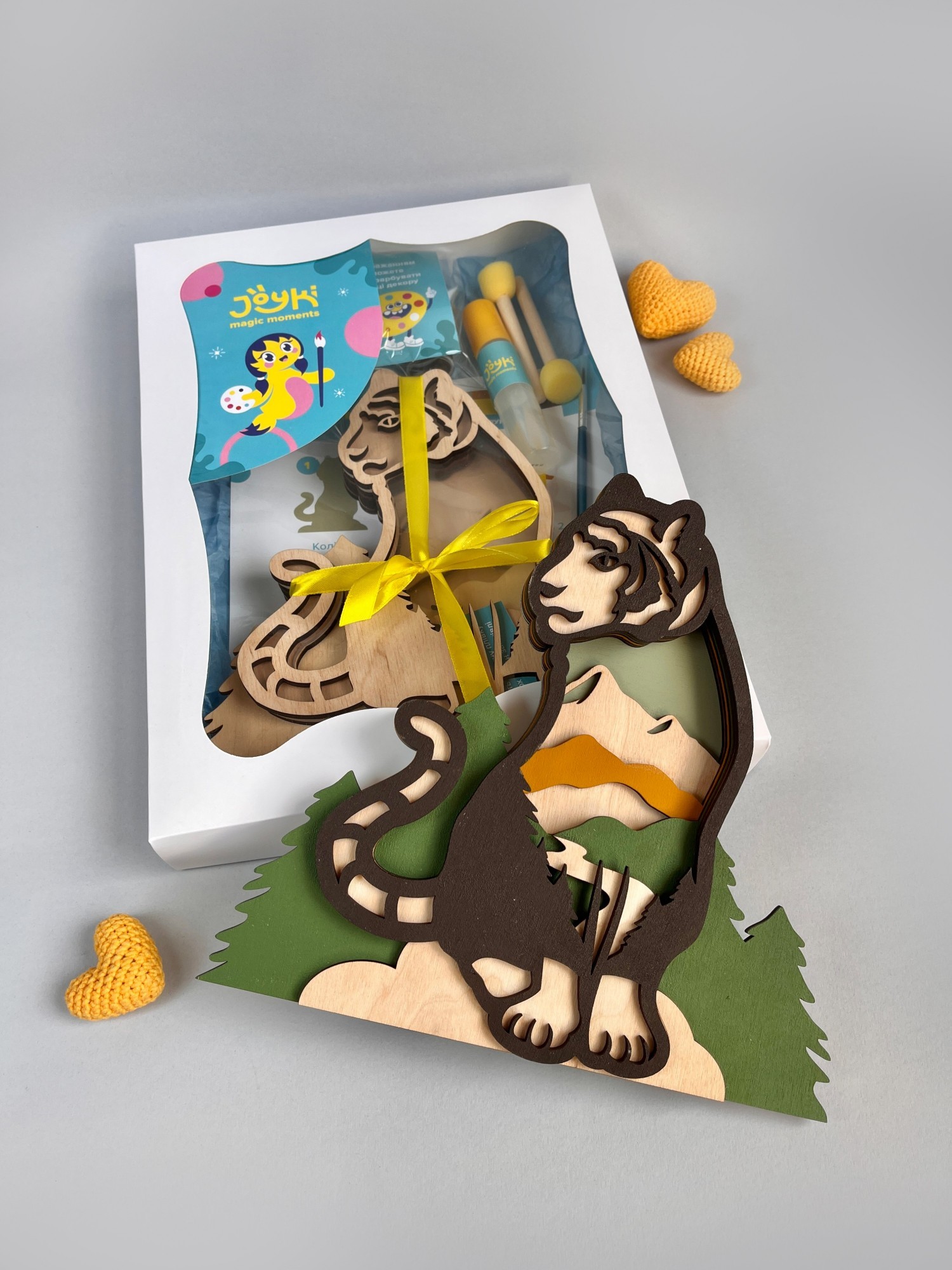 Joyki 3d wooden coloring book creativity kit «Tiger»