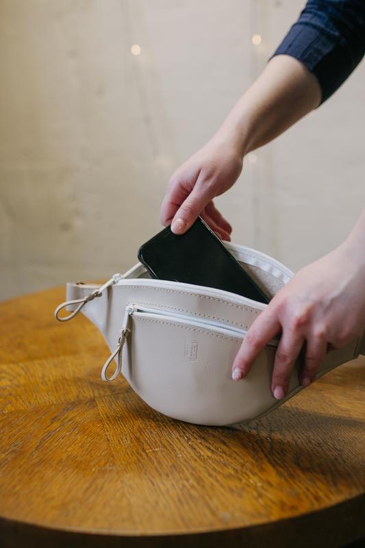 Small leather fanny pack