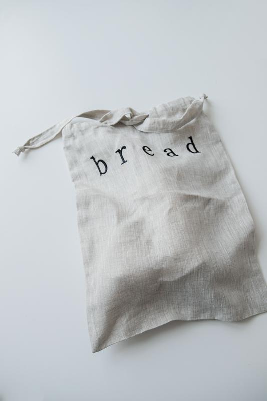 Linen storage eco-bag with embroidery