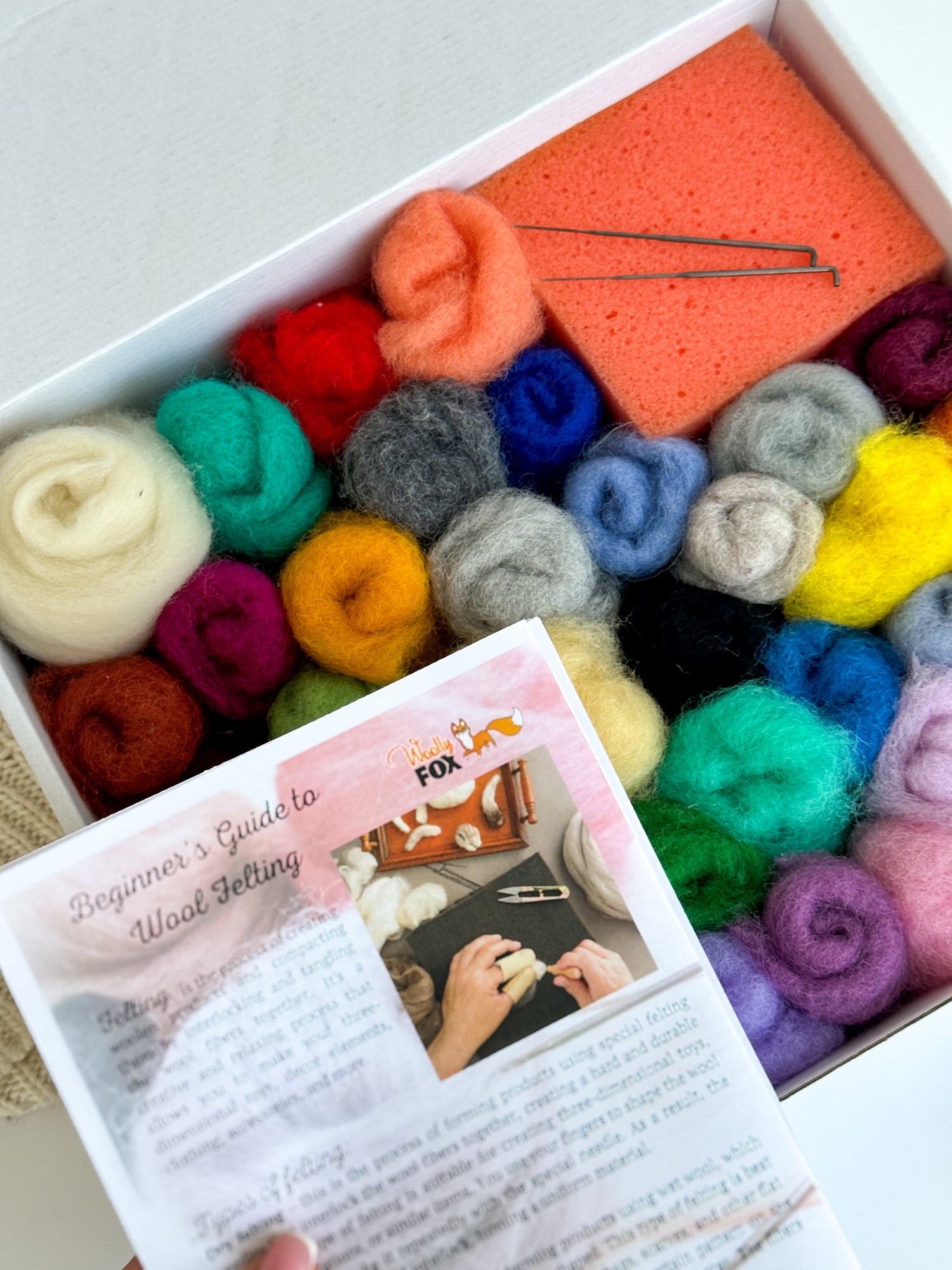 Beginner craft kit, needle felting kit 43031 from WoollyFox with