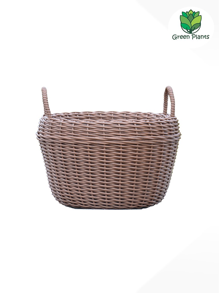 Wicker firewood basket (holder, stand for firewood) 20l. artificial