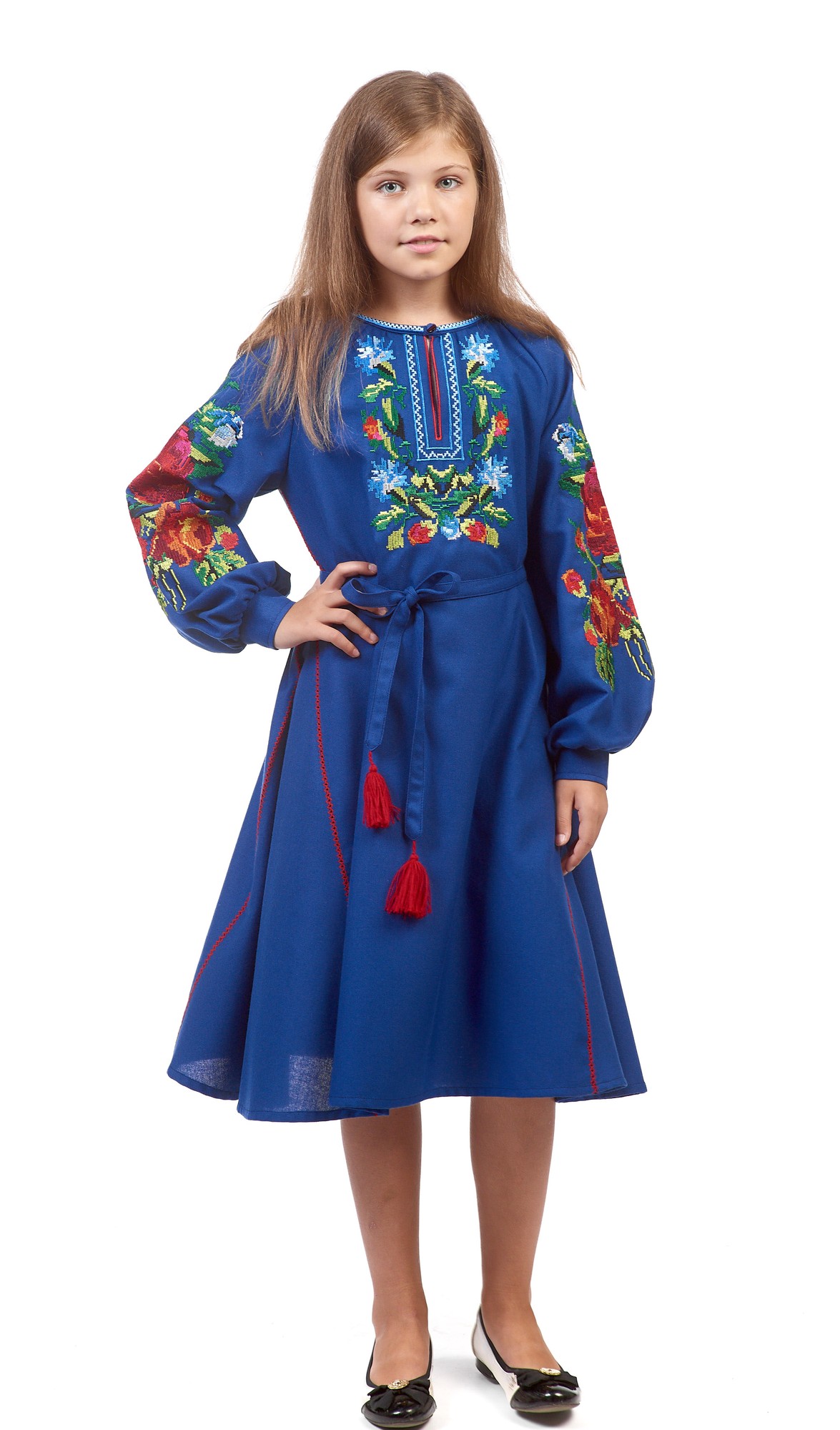 Dress with embroidery for teenagers 872-18/00 - 44034 from Еdelvika ...