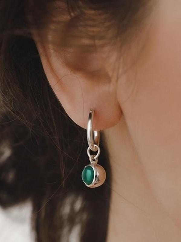 Congo earrings with green