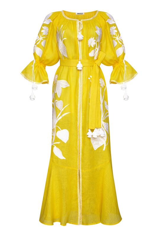 "eden" yellow maxi dress
