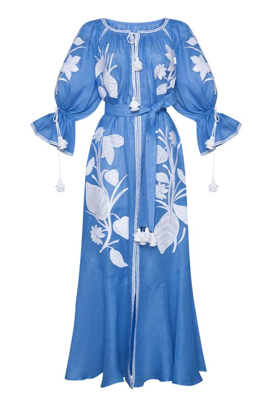 "eden" blue maxi dress