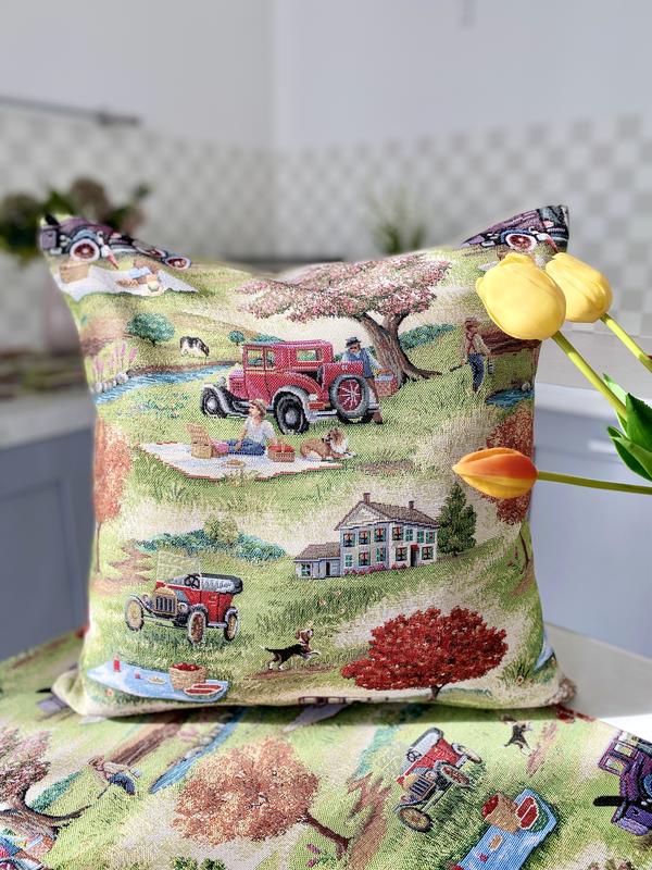 Decorative tapestry pillowcase 45*45 cm. two-sided