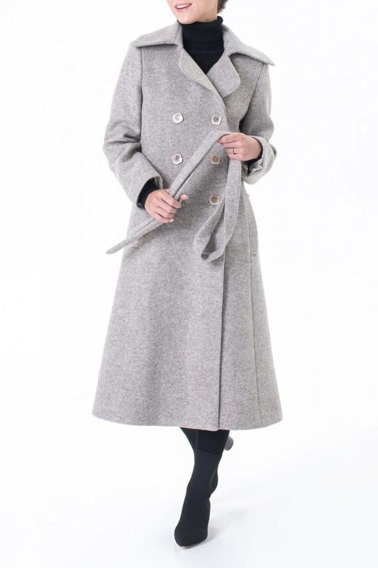 Double-breasted beige coat with turn-down collar 500302 a LOT