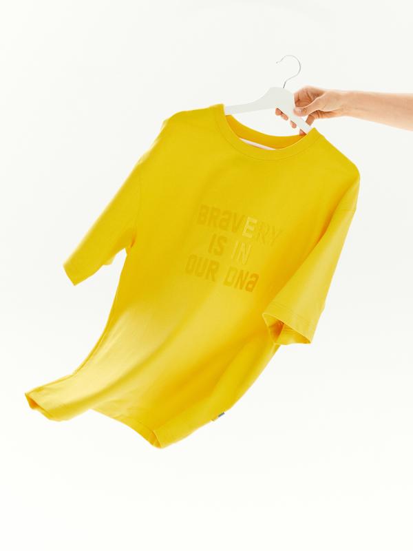 BRAVERY IS IN OUR DNA Yellow T-shirt
