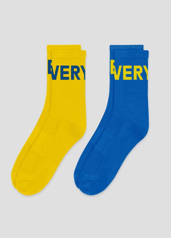 BRAVERY ORIGINAL Blue-Yellow Socks Pack