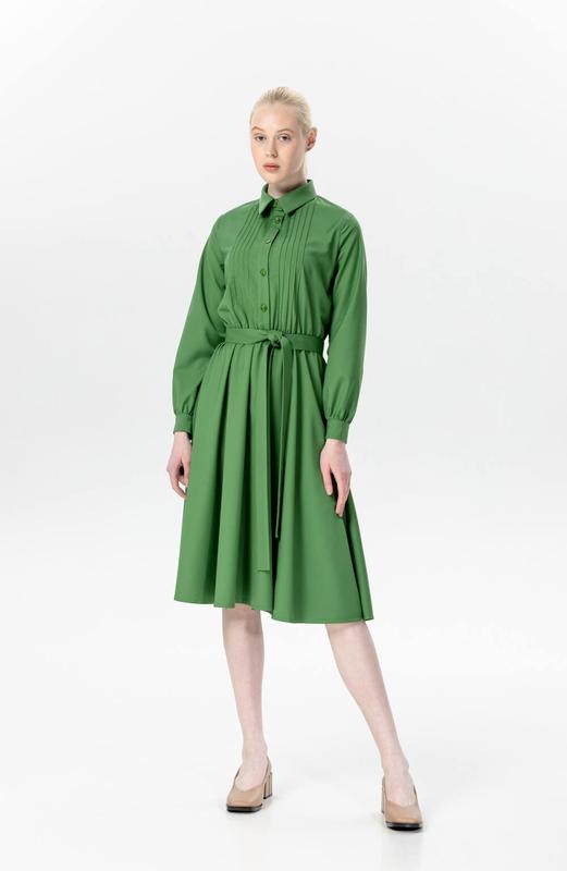 Green dress under the belt 100535