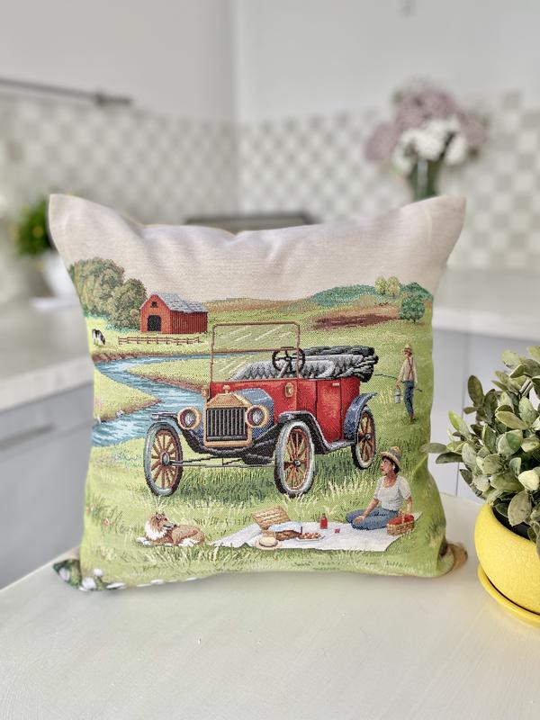 Decorative tapestry pillowcase 45*45 cm. one-sided