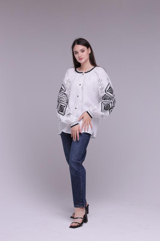 Women's blouse "Gorgany" white