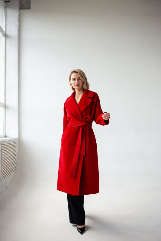 Red wool coat