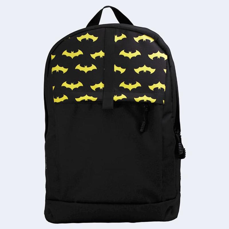 Black backpack with Batman