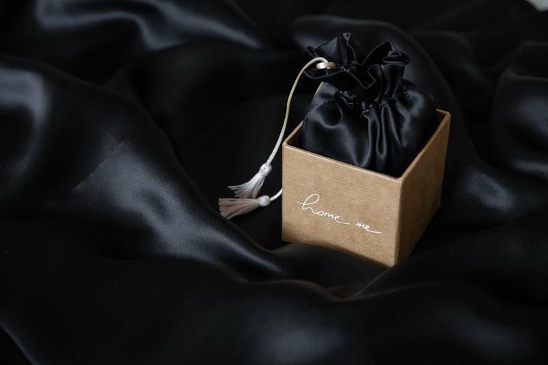 Elegant silk - pillowcases for healthy sleep "Black"