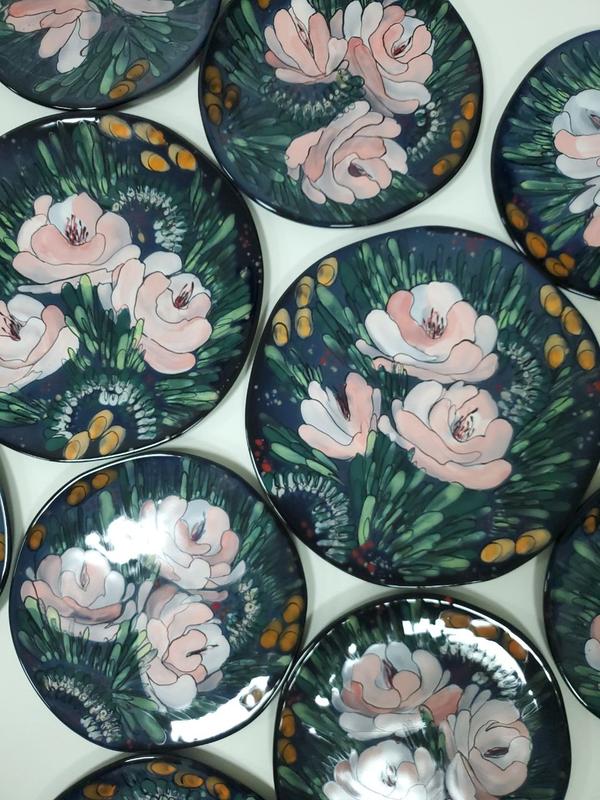 Ceramic plate Rose