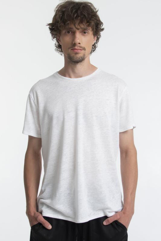 ECO white linen t-shirt
