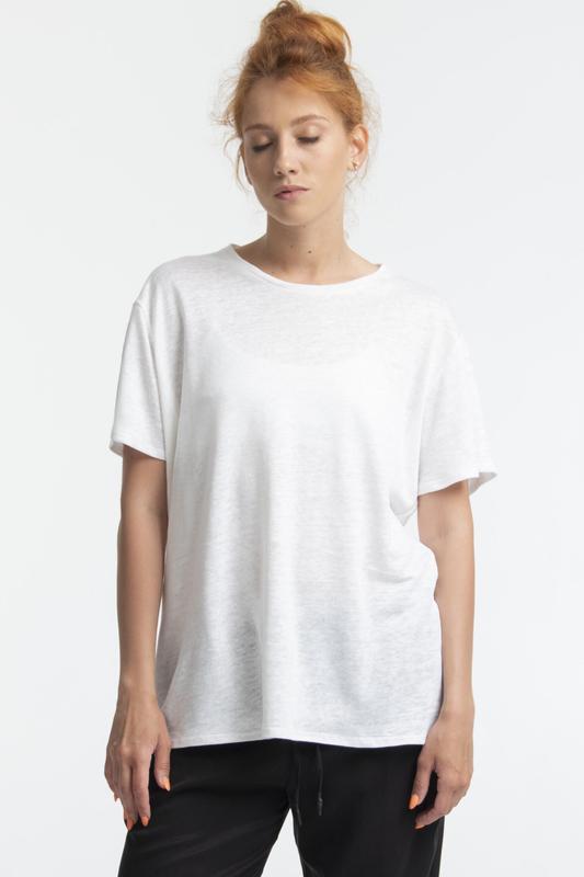 Eco white linen t-shirt - 20842 from The Sewing Brothers with donate to u24