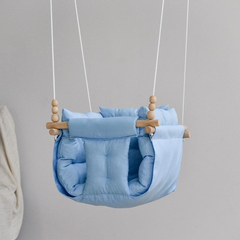 Fabric hanging children's swing from Infancy "Gallet blue
