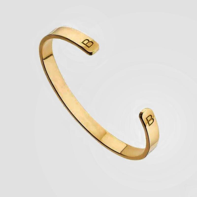 BRACELET ENSO WITH IMPORTANT SYMBOLS ENGRAVED GOLD PLATED STERLING SILVER