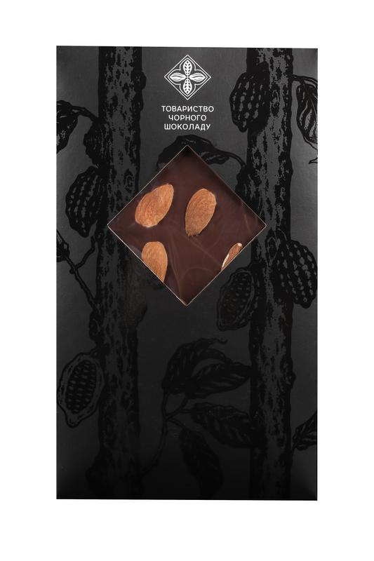 Dark chocolate with almonds