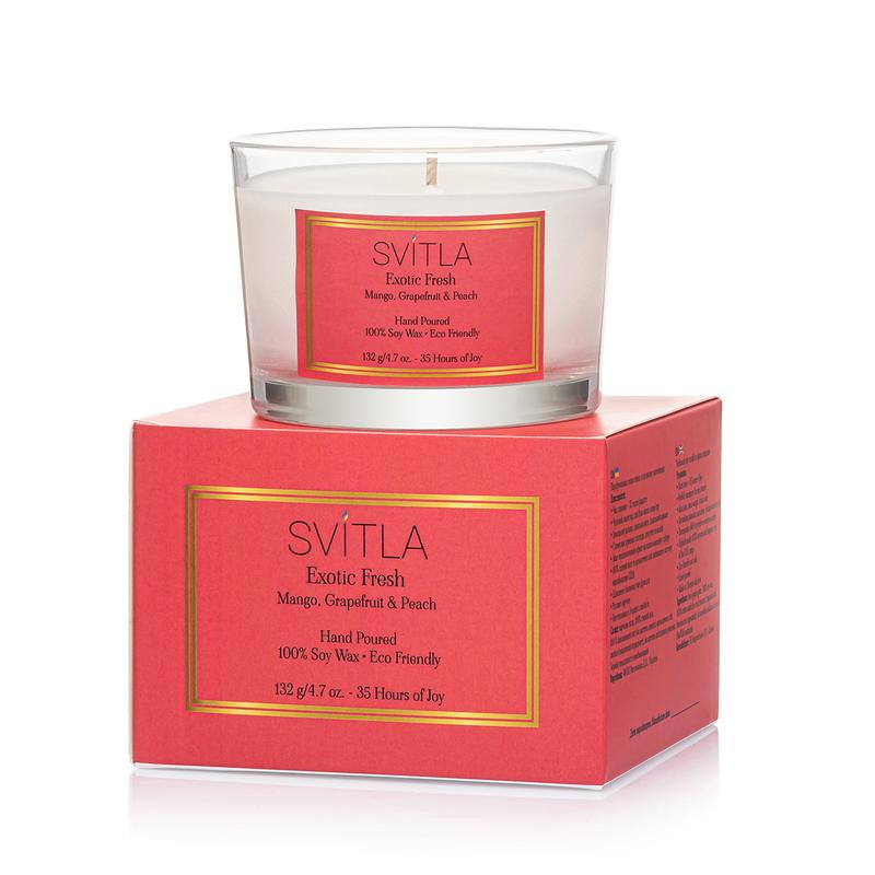 EXOTIC FRESH scented candle by SVITLA