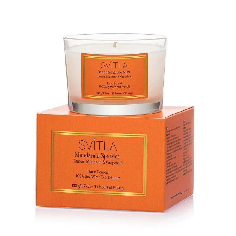 MANDARINA SPARKLES scented candle by SVITLA