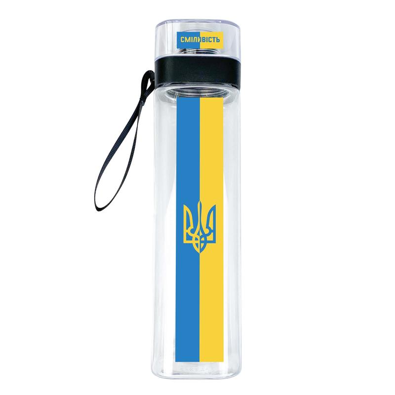 WATER BOTTLE ZIZ TRIDENT OF UKRAINE BLUE-YELLOW
