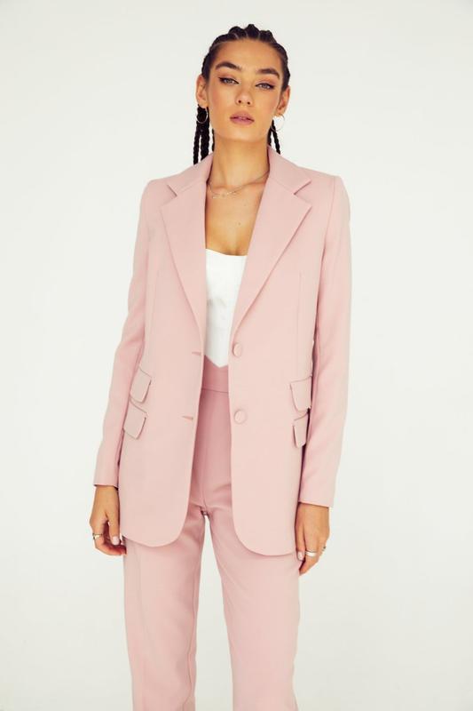 SINGLE-BREASTED BLAZER IN SOFT PINK GEPUR