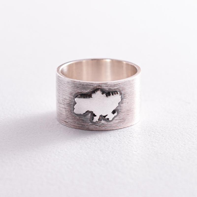 Sterling Silver Ring "Map of Ukraine" 112649
