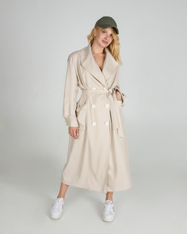 Trench coat pastel beige 12590 from Maricheva with donate to u24